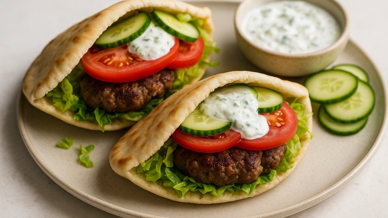 Lamb Pita Sandwiches for One