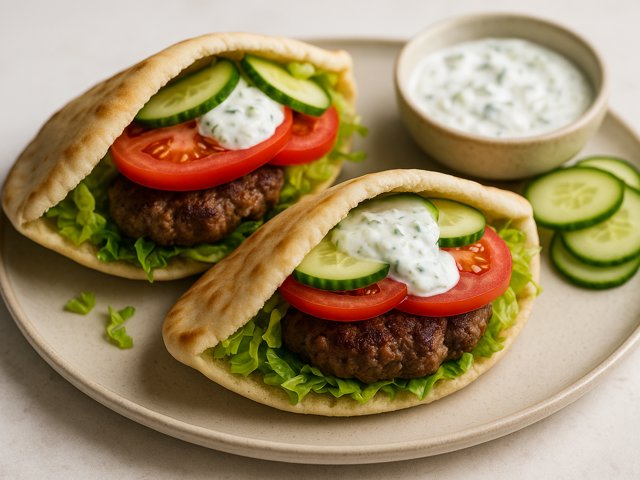 Lamb Pita Sandwiches for One