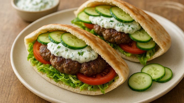 Lamb Pita Sandwiches for One