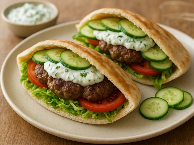 Lamb Pita Sandwiches for One