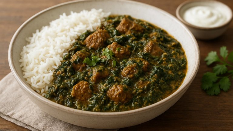 Lamb Saag (Curried Lamb And Greens)