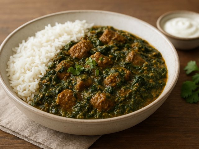 Lamb Saag (Curried Lamb And Greens)