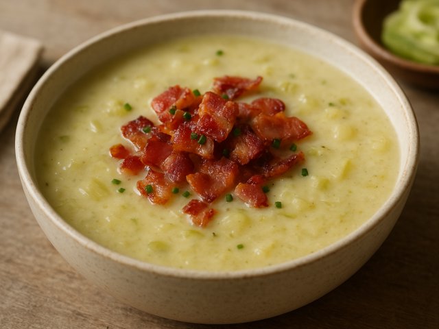 Leek Soup with Bacon