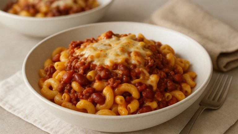 Leftover Chili MAC AND Cheese