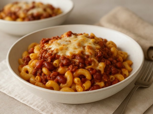 Leftover Chili Mac And Cheese