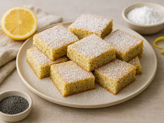 Lemon & Poppy Seed Bars