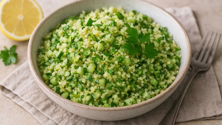 Lemon-Herb Couscous With Cucumber &Amp; Scallions Servings: 4 Prep Time: 10 Minutes Cook Time: 5 Minutes Total Time: 15 Minutes Light, Fluffy Couscous Tossed With Crisp Cucumber, Scallions, Fresh Herbs, And Plenty Of Lemon. This Quick Mediterranean-Inspired Side Is Fresh Enough To Balance Rich Sauces And Butters While Still Soaking Up All Those Flavorful Juices On The Plate.