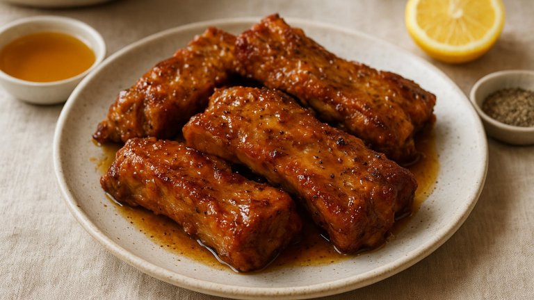 Lemon Pepper and Honey Country Ribs
