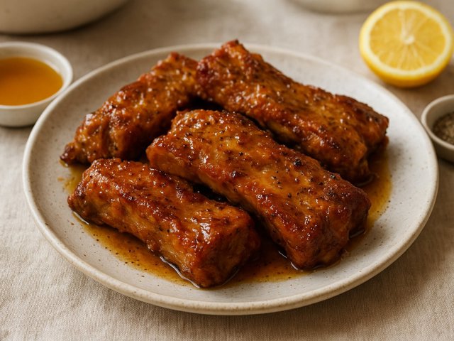 Lemon Pepper And Honey Country Ribs