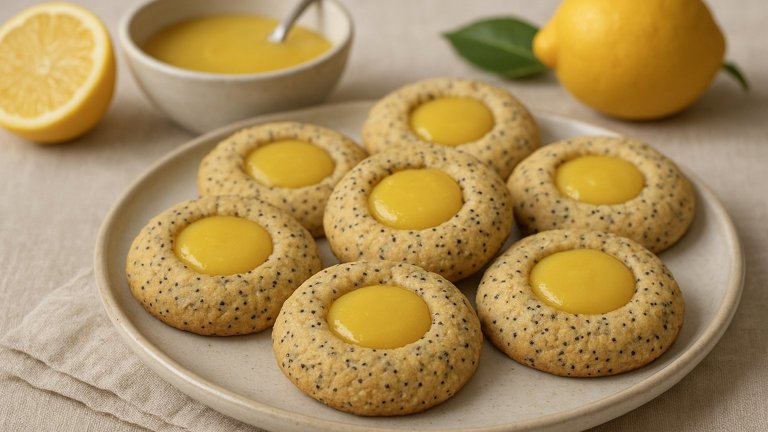 LEMON POPPY SEED THUMBPRINTS