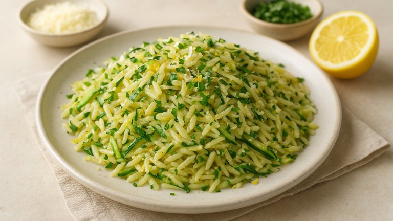 Lemon Zucchini Orzo