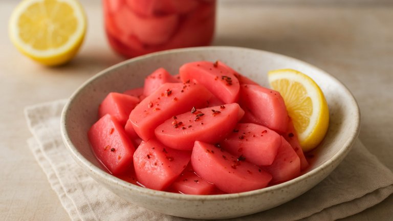 Lemony Pickled Turnips