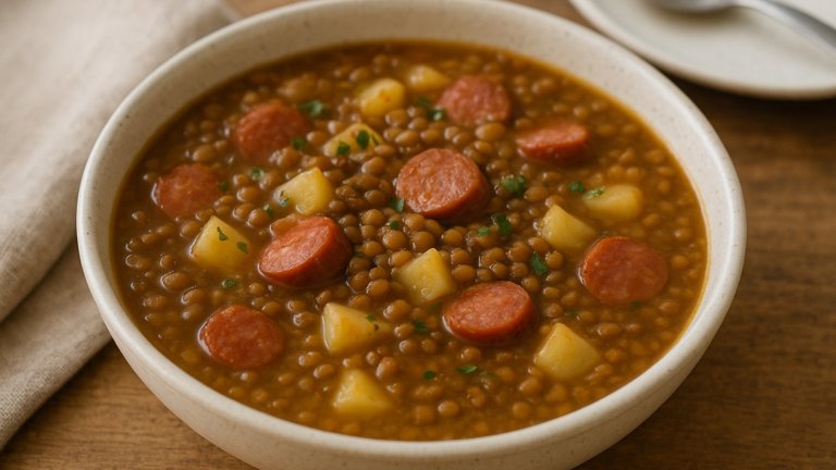 Lentil Soup With Sausage And Potato
