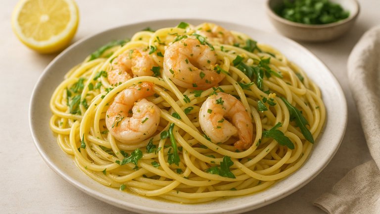Linguine with Shrimp and Lemon Oil