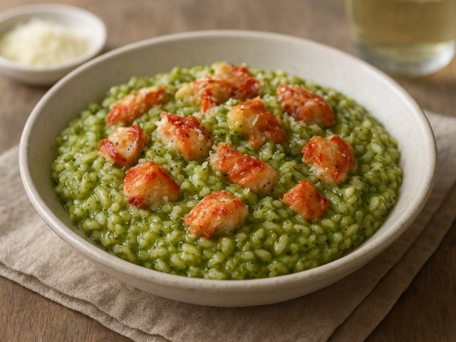 Lobster-Pesto Risotto