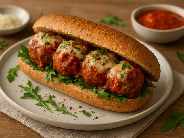 Lunch — 650 Kcal- Italian Inferno Turkey Meatball Sub