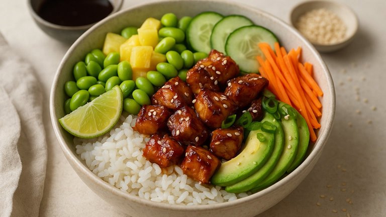 Lunch — Hawaiian Volcano Teriyaki Turkey Poke Bowl