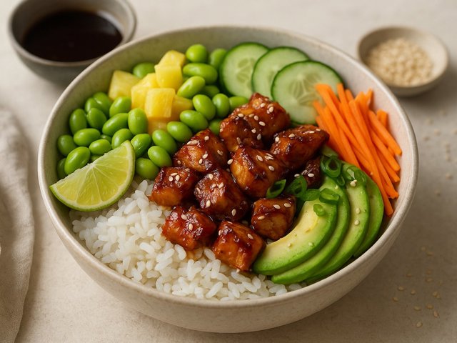 Lunch — Hawaiian Volcano Teriyaki Turkey Poke Bowl