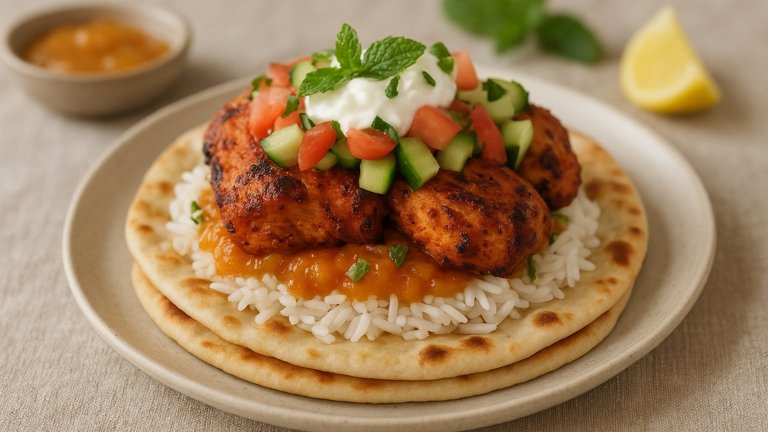 Lunch — Mumbai Tandoori Chicken Naan Power Stack