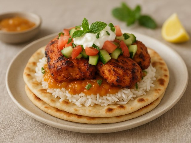 Lunch — Mumbai Tandoori Chicken Naan Power Stack