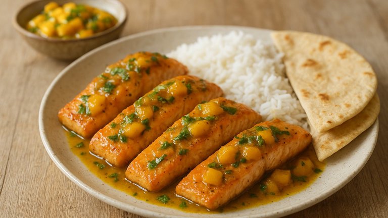 Mango And Coriander Salmon