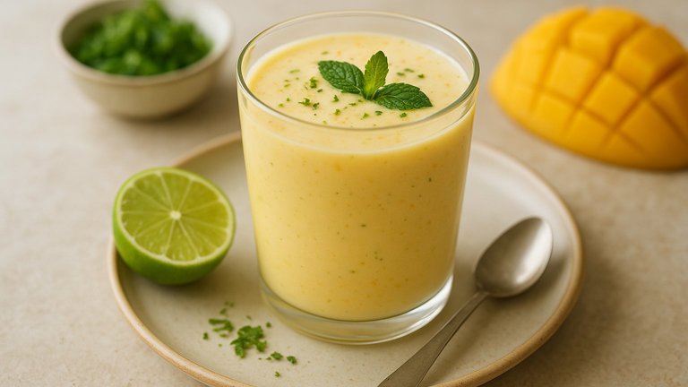 Mango and Mint Lassi