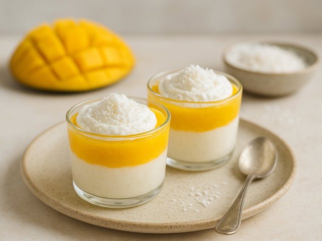 Mango & Vanilla Coconut Pots