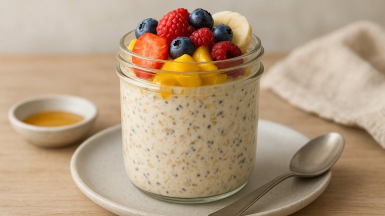 Mango Berry Endurance Overnight Oats