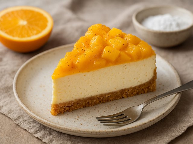 Mango, Orange & Nutmeg Cheesecake
