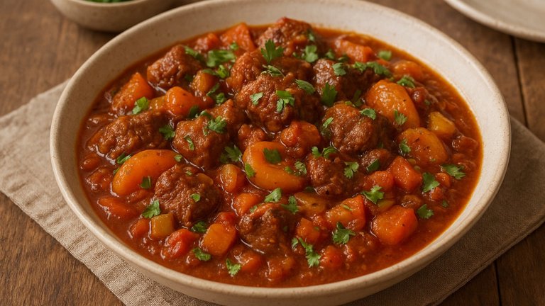 Mediterranean Spiced LAMB STEW With Apricots And Coriander