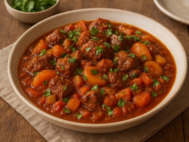 Mediterranean Spiced LAMB STEW With Apricots And Coriander