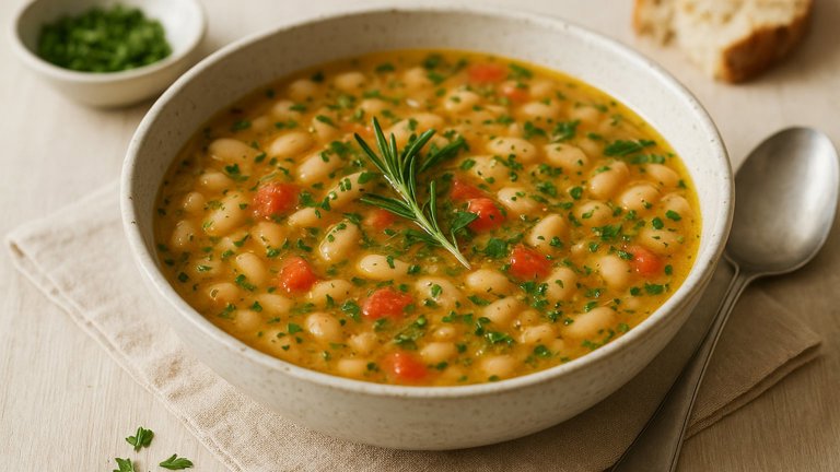 Mediterranean White BEAN SOUP