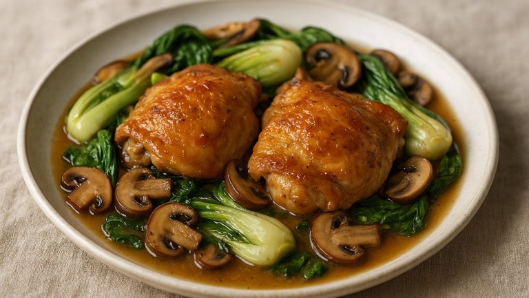 MISO Chicken: With Bok Choy And Mushrooms