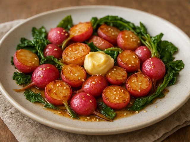 Miso-Glazed Radishes
