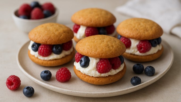 Mixed Berry & Ice Cream Whoopie Pies