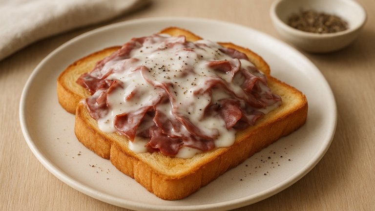 MJ’S CHIPPED BEEF ON TOAST
