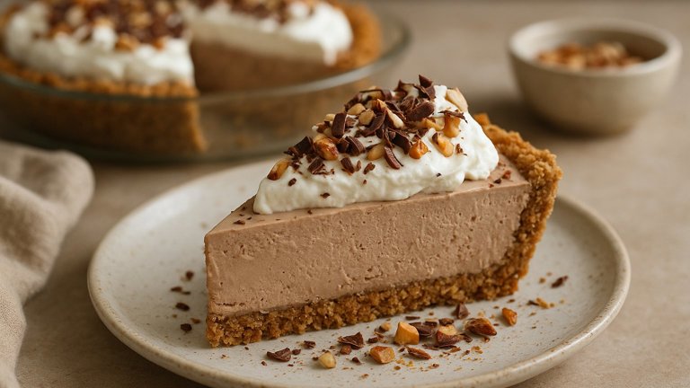 Mocha ICE Cream PIE WITH Biscotti Crust