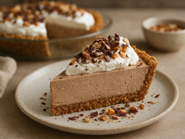Mocha ICE Cream PIE WITH Biscotti Crust