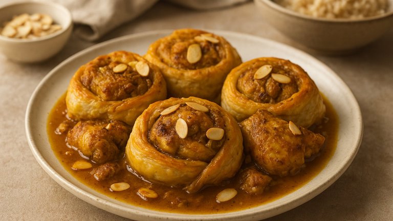 MOROCCAN CHICKEN CINNAMON ROLLS