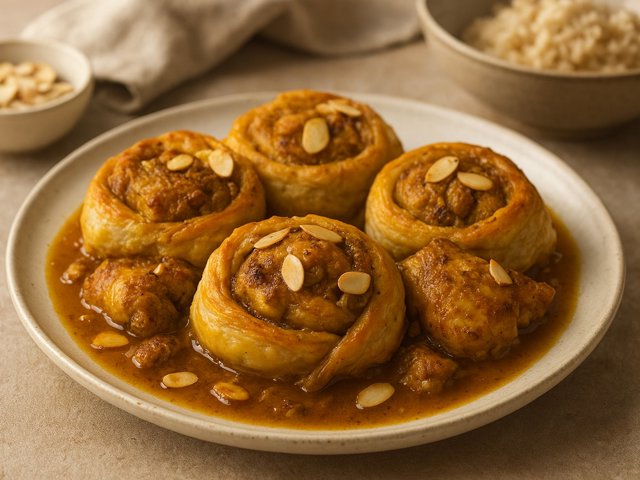 MOROCCAN CHICKEN CINNAMON ROLLS