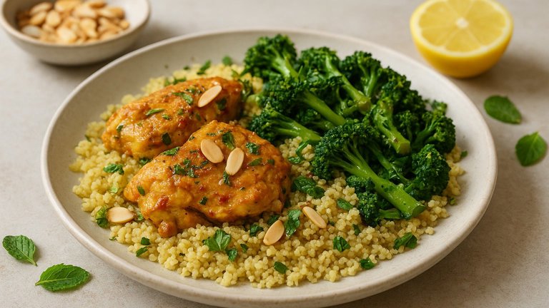 Moroccan Chicken, Sprouting Broccoli & Couscous