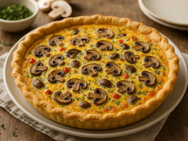 Mushroom Quiche