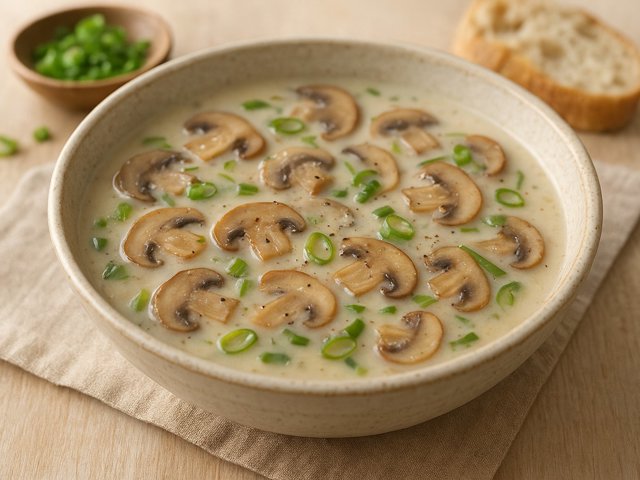 Mushroom-Scallion Soup