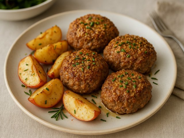 Mustard-Crusted Mini Meatloaves