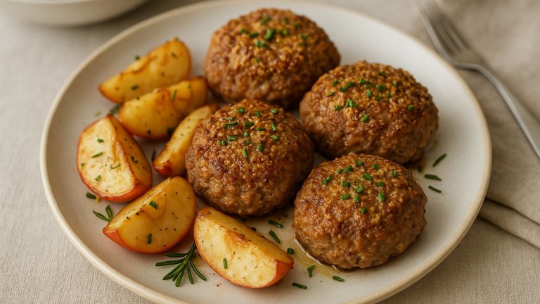 Mustard-Crusted Mini Meatloaves