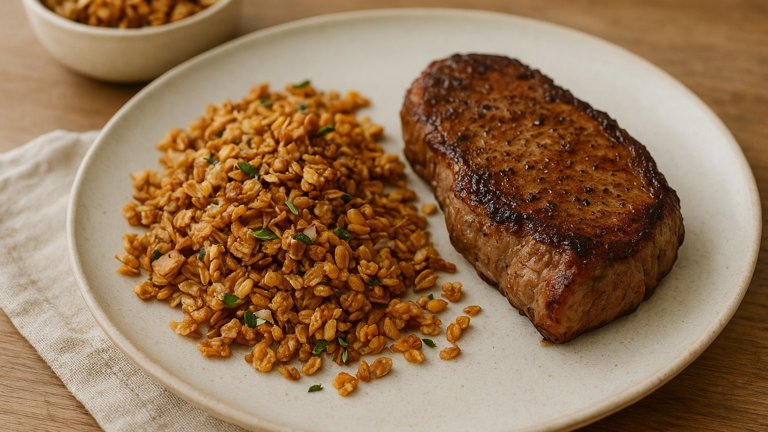NEW YORK Strip WITH Savory DUCK FAT Granola
