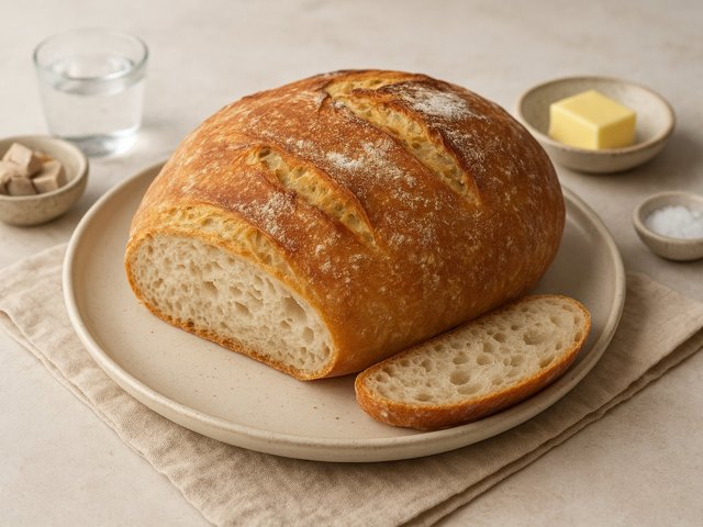 No-Knead White Loaf