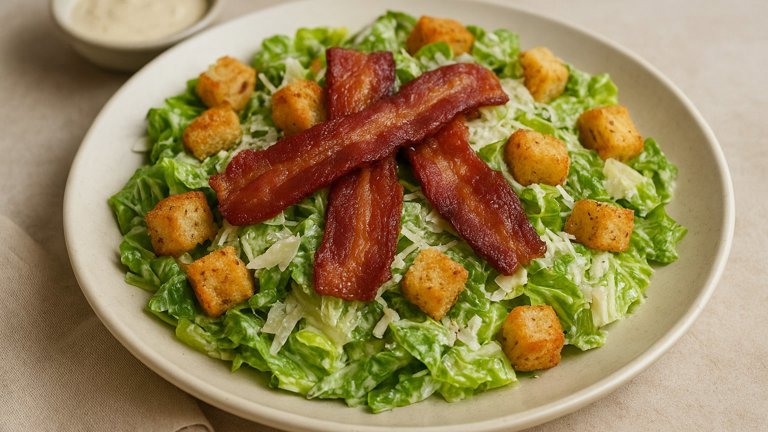 Not Yo’ Mama’s Bacon Caesar Salad