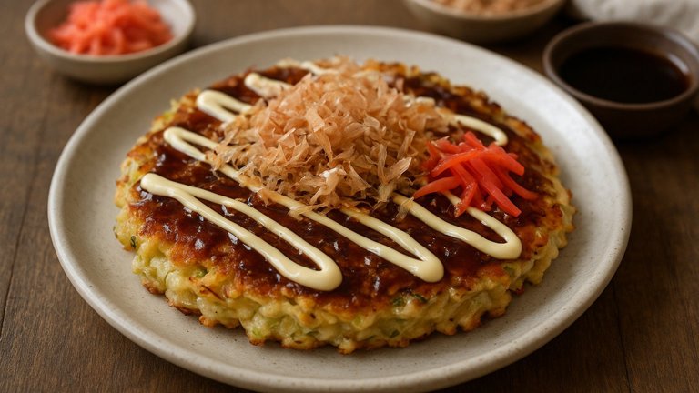 Okonomiyaki (Japanese Cabbage Pancakes)
