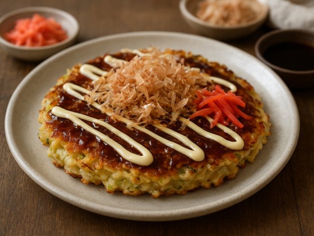 Okonomiyaki (Japanese Cabbage Pancakes)